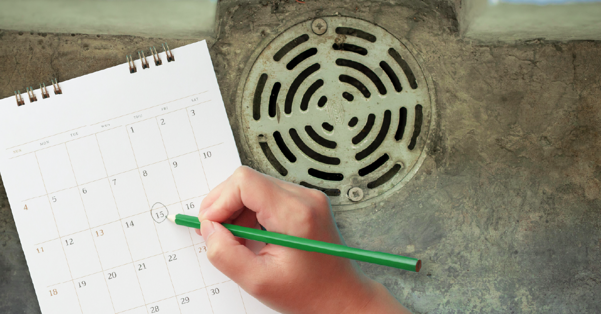 tracking on a calendar how often should sewer lines be cleaned