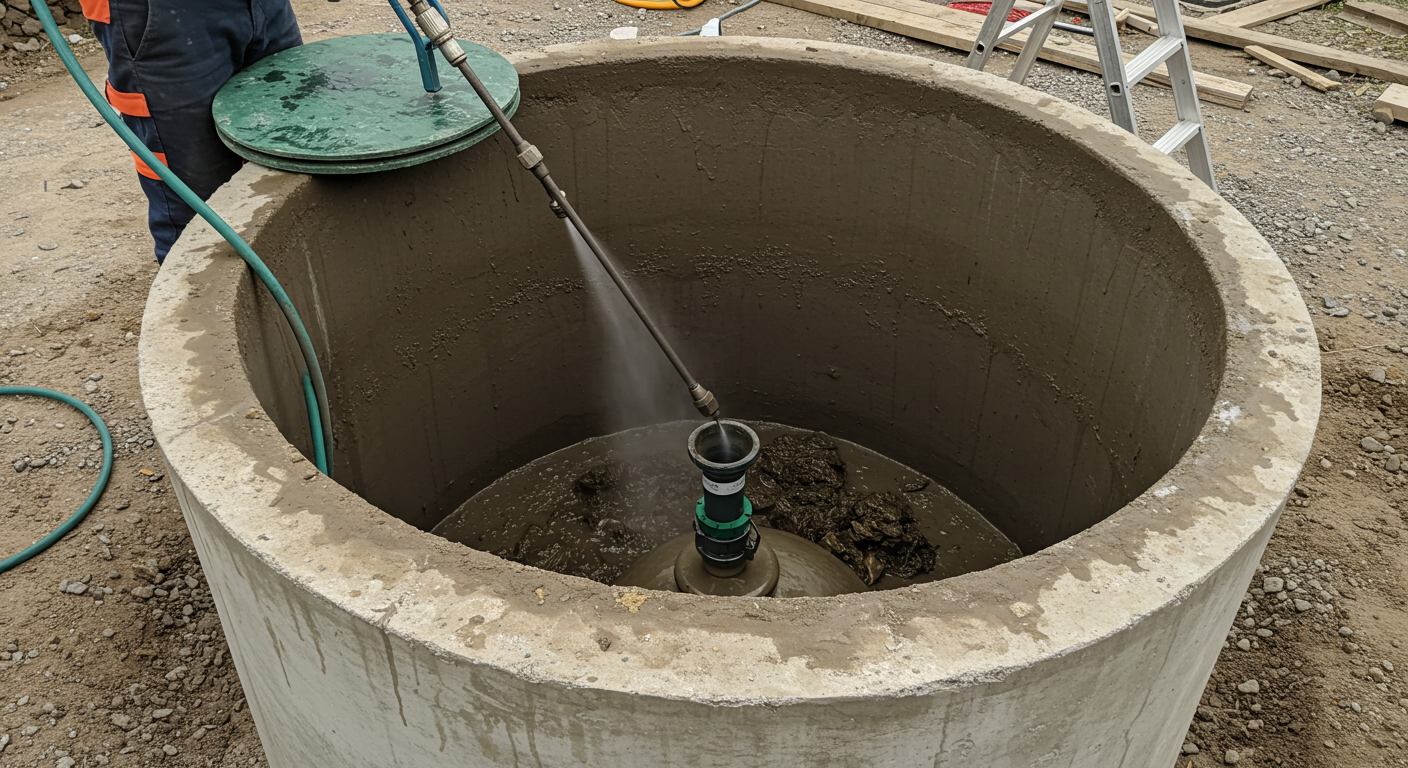 cement septic tank cleaning and maintenance