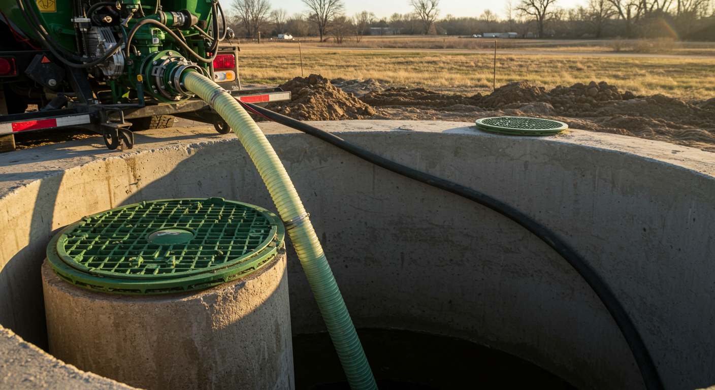 pumping a cement septic tank