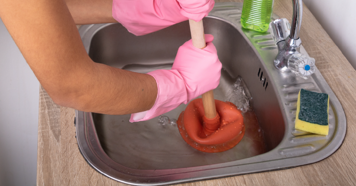 clear a clogged drain at home