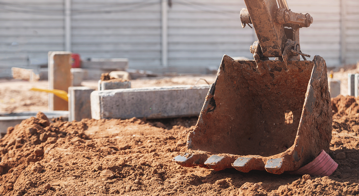 installing a sewer line, new pipeline installation